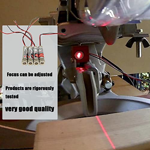 650nm red line laser module,Industrial Laser Group Module adjustable focal length line cross point (line-4pack)