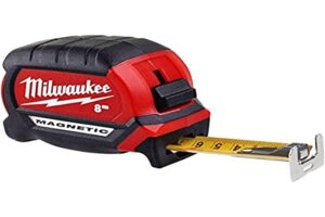 milwaukee 4932464600 magnetic tape measure 8/27, red