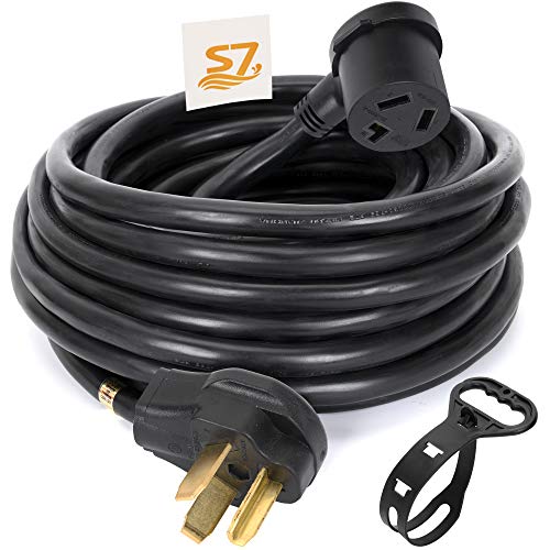 S7 25FT 30Amp NEMA 10-30P/10-30R 3 Prong Dryer Extension Cord with Heavy Duty Thick Anti-Weather Outdoor Extension Cord