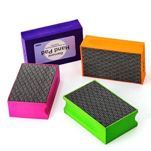 4 pcs/set diamond hand polishing pads sanding polishing pads for polishing glass stone tile (feh)