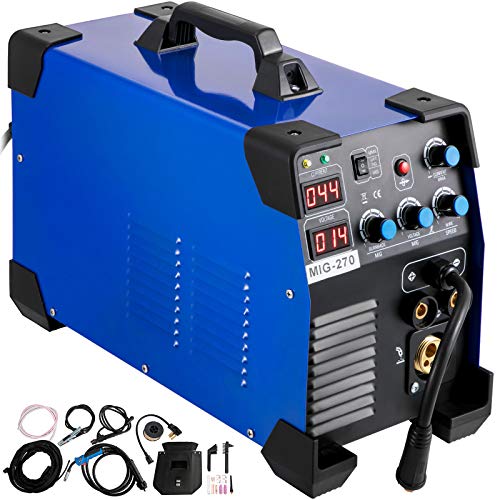 Mophorn MIG Welder 270 Amp MIG TIG Arc Welder 3 in 1 Welder Welding Machine 110V 220V TIG Welder Lift ARC Welder MMA Stick IGBT DC Inverter Welder Digital Display Combo Welding Machine