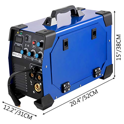 Mophorn MIG Welder 270 Amp MIG TIG Arc Welder 3 in 1 Welder Welding Machine 110V 220V TIG Welder Lift ARC Welder MMA Stick IGBT DC Inverter Welder Digital Display Combo Welding Machine