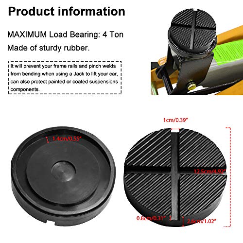 A ABIGAIL Universal Floor Jack Rubber Pad Jack Adapter Pinch Weld Side Frame Rail Protector Puck/Pad