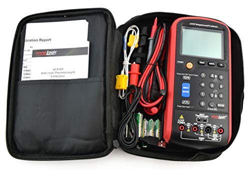 ennoLogic Volt mA Thermocouple Loop Process Calibrator eC370T - 0-20V and 4-20mA Simulator – Portable Millivolt mA and Temperature Signal Generator and Meter for Transmitters, Current Loops, PLC