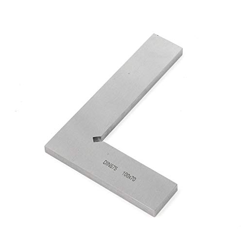 T Tulead Machinist Square 100x70mm Carbon Steel Machinist Square Ruler 90 Degree Engineer Tool Woodworking Square