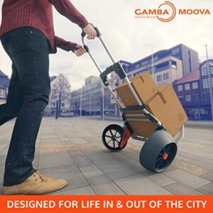 CAMBA Moova Hand Truck; Folding Cart and Dolly; Stair Climbing Wheel Technology; Heavy Duty 220lbs Load Capacity