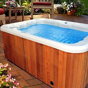 Spa Depot Thermo-Float 16-mil 8ft x 8ft Hot Tub Bubble Cover Floating Spa Blanket - trimmable Heavy-Duty Insulating Solar Heating