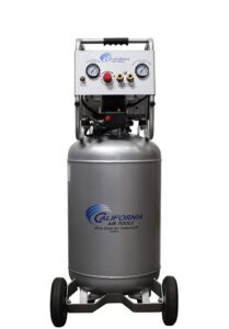 california air tools 20020 ultra quiet & oil-free air compressor 2.0 hp, 20.0 gal. steel tank air compressor