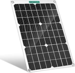 himino 20w solar panel kit with usb output ports, portable solar charger for car, rv, boat, cell phone & more (20w)