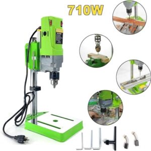 DOMINTY Bench Drill Stand 710W Mini Electric Bench Drilling Machine Drill Chuck 1-13mm for Hand Drill