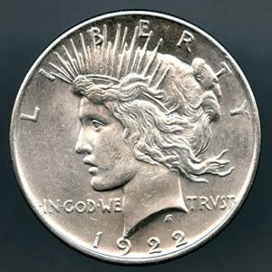 1922 P BLAZING 1922 GEM U.S. SILVER"PEACE" DOLLAR! BUY 2 ALSO GET SCARCER 1924! AN AMERICAN ICON! $1 Between Brilliant and Gem Uncirculated