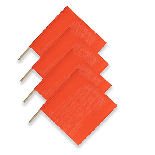 Bright Orange Safety Wide Load Flag Traffic Warning Flags for Trucks 4 Pack 18”x18”