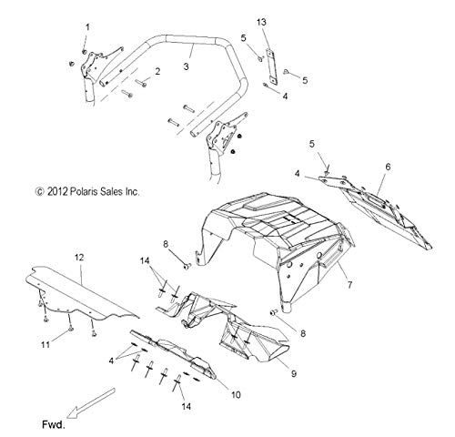 Polaris Snowmobile Snow Flap Closeoff, Genuine OEM Part 5813604, Qty 1