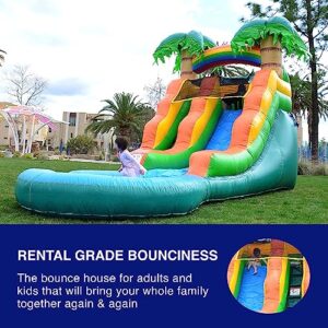 HeroKiddo 13’ Summer Breeze Commercial Grade Water Slide with Pool for Kids and Adults (with Blower), Wet Dry Use, Outdoor Indoor, Birthday Party, Rental Quality