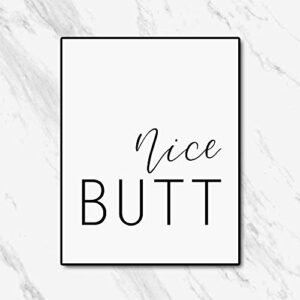 bathroom print, nice butt, funny bathroom art, bathroom wall decor, nice butt print, funny bathroom sign, 8 x 10 inches unframed