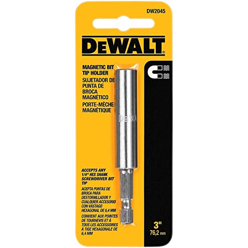 Dewalt DW2045B 3" Magnetic Replacement, Screwgun Bit Tip Holder #619773-02 (8 Pack)