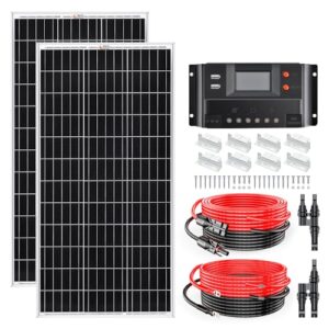 rich solar 200 watts 12 volt monocrystalline solar kit