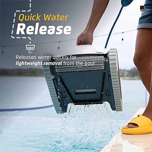 Dolphin Proteus DX3 Robotic Pool Vacuum Cleaner — Wall Climbing Capability — Powerful Active Scrubbing Brush — Ideal for All Pool Types up to 33 FT in Length