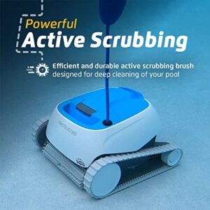 Dolphin Proteus DX3 Robotic Pool Vacuum Cleaner — Wall Climbing Capability — Powerful Active Scrubbing Brush — Ideal for All Pool Types up to 33 FT in Length