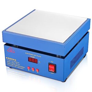 soiiw upgraded 110v 850w soldering hot plate led microcomputer electric preheat soldering station welder hot plate rework heater lab 200x200mm plate