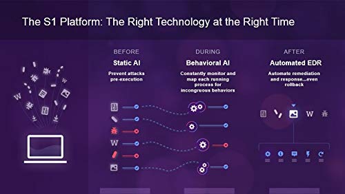 SentinelOne Endpoint Protection - Autonomous AI Platform, Multiple AI Engines, Complete Visibility for Cyber Security | 1 Month Subscription