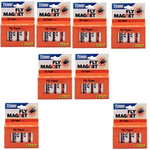 terro t518 fly magnet sticky fly paper fly trap, 8 pack (8)