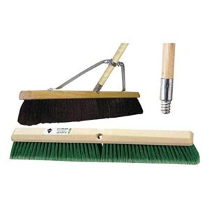 push broom, head and handle, 36", green