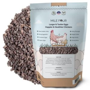Mile Four | Chicken Grit | Sized for Layers & Growers | 8-20+ Weeks | Natural Crushed Mineral Grit Quartzite from Sandstone | Digestion Aid for Poultry | US Mined | 4 lbs.