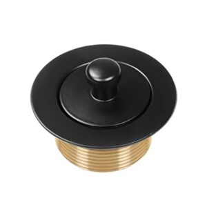 100% Brass Lift and Turn Bathtub Drain Set w/Overflow Plate - Drain Conversion Kit - Fits All Bathtub Sizes - Universal Fine/Coarse Thread - Designed & Tested in America (Matte Black)