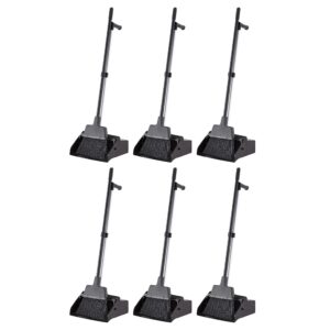 amazoncommercial lobby dustpan with broom set, 6-pack, black, 11.57 in x 10.59 in x 38.86 in