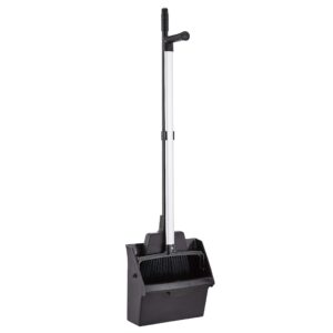 AmazonCommercial Lobby Dustpan With Broom Set, 6-Pack, Black, 11.57 in x 10.59 in x 38.86 in