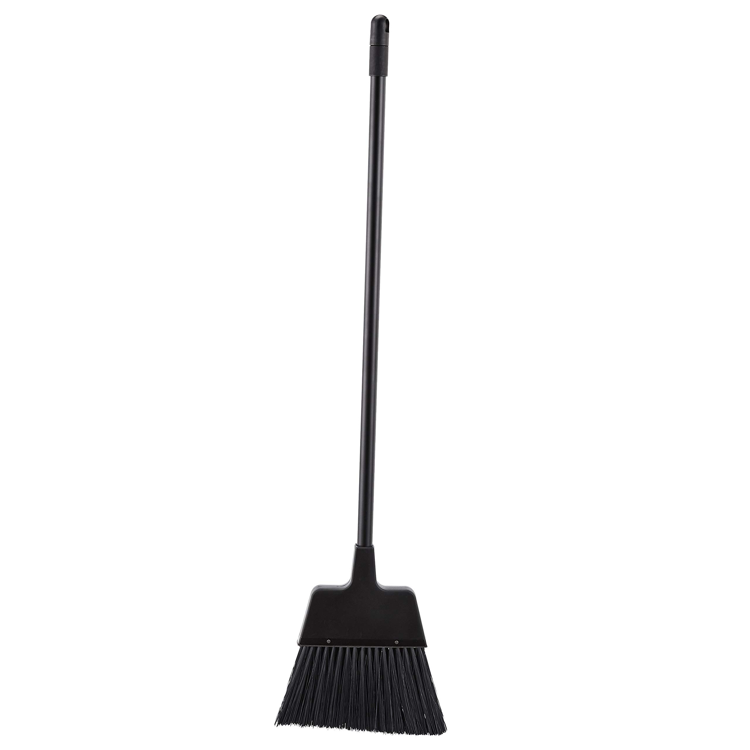 AmazonCommercial Lobby Dustpan With Broom Set, 6-Pack, Black, 11.57 in x 10.59 in x 38.86 in