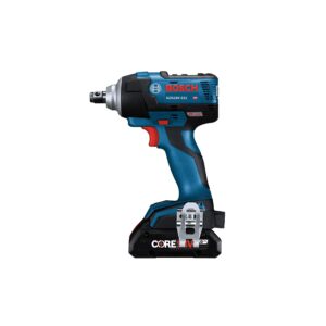 BOSCH GDS18V-221B25 18V EC Brushless 1/2 In. Impact Wrench Kit with (2) CORE18V 4.0 Ah Compact Batteries