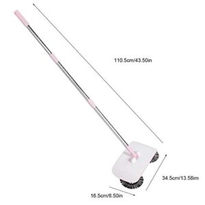 Hand Push Automatic Sweeper Household Hand Push Sweeper Sweeping Machine Mop Broom Dustpan Floor Tools (Pink)