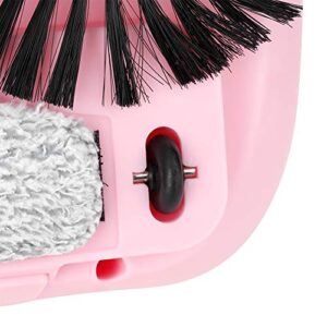 Hand Push Automatic Sweeper Household Hand Push Sweeper Sweeping Machine Mop Broom Dustpan Floor Tools (Pink)