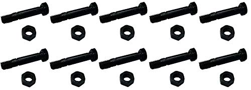 Raisman Shear Pins & Nuts (2" x 5/16") for Snow Blowers Compatible with Ariens Part 52100100 (10-Pack)