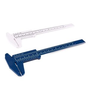 ultrassist plastic vernier caliper (2pcs), 150 mm mini plastic caliper for school student, portable 0-6 inch measuring tools, sliding gauge