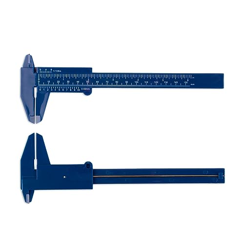 Ultrassist Plastic Vernier Caliper (2pcs), 150 mm Mini Plastic Caliper for School Student, Portable 0-6 Inch Measuring Tools, Sliding Gauge