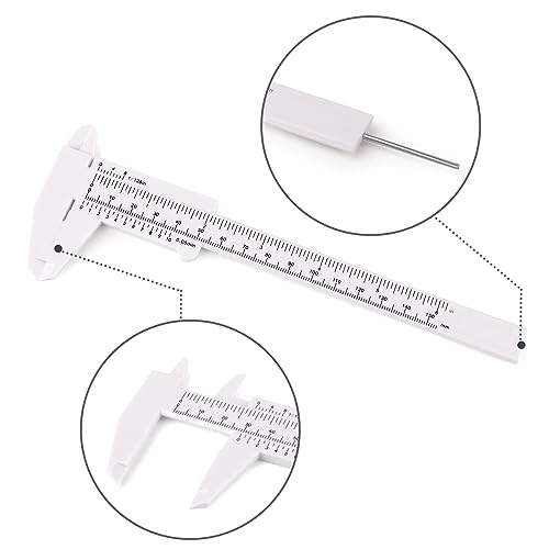 Ultrassist Plastic Vernier Caliper (2pcs), 150 mm Mini Plastic Caliper for School Student, Portable 0-6 Inch Measuring Tools, Sliding Gauge