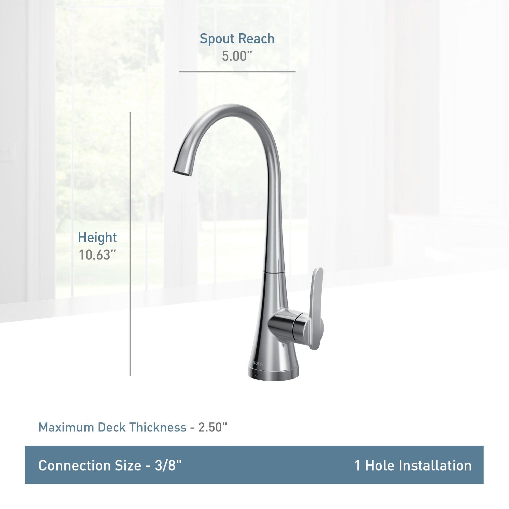 Moen S5535SRS Sinema Beverage Faucet, Spot Resist Stainless