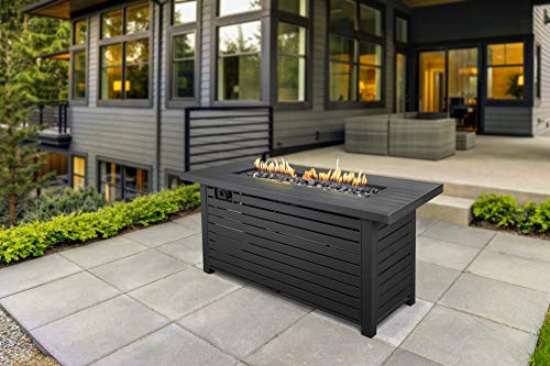 Hanie Design Parkside Gas Fire Table,Black