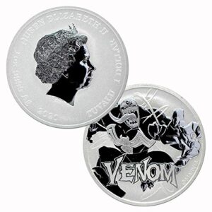 2020 tuvalu 1 oz .9999 silver venom marvel series bu $1 brilliant uncirculated