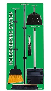 5s housekeeping shadow board broom station green (with broom kit)
