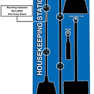 5S Housekeeping Shadow Board Broom Station Green (with Broom Kit)