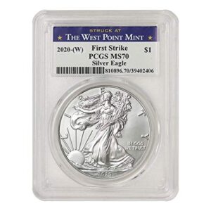 2020 1 oz American Silver Eagle MS-70 (First Strike - Struck at The West Point Mint) $1 MS70 PCGS