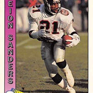 1991 Pacific Football #1 Deion Sanders Atlanta Falcons Official NFL Trading Card