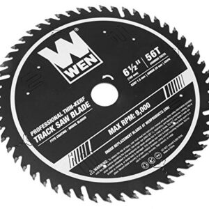 WEN BL6556 6.5-Inch 56-Tooth Carbide-Tipped Thin-Kerf Professional ATAFR Track Saw Blade with PTFE Coating