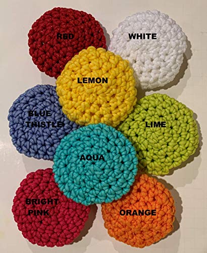 Handmade Nylon Kitchen Scrubbers - Pot Scrubbers - Sponge - Scouring Pad - Reusable - Scrubbies - set of 3 (or 4) - double thickness - large