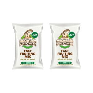 mushroommediaonline fast fruiting aka masters mix (50% oak/50% soy hull pellets) 40 pounds