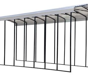 Arrow Carports Galvanized Steel Carport, RV Metal Carport Kit, 14' x 42' x 14', Eggshell